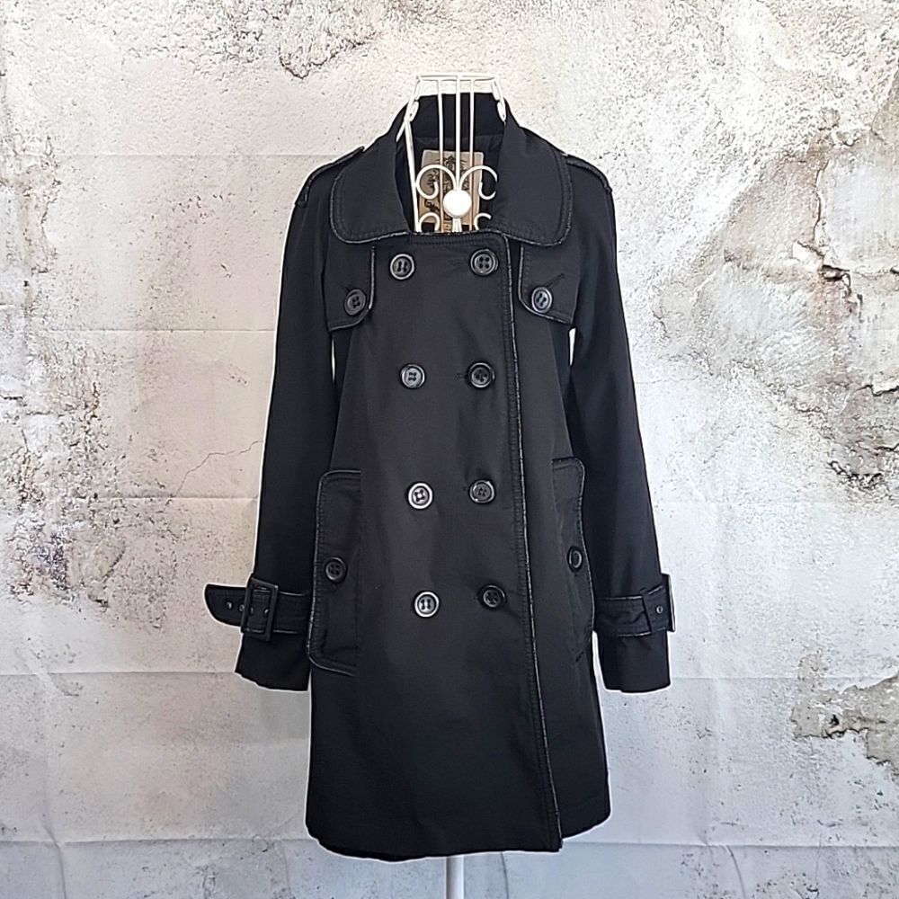 BB Dakota trenchcoat double-breasted cotton blend - Black women's Size S